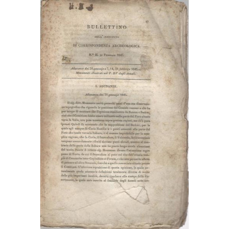 BULLETTINO DELL'INSTITUTO DI CORRISPONDENZA ARCHEOLOGICA 1845