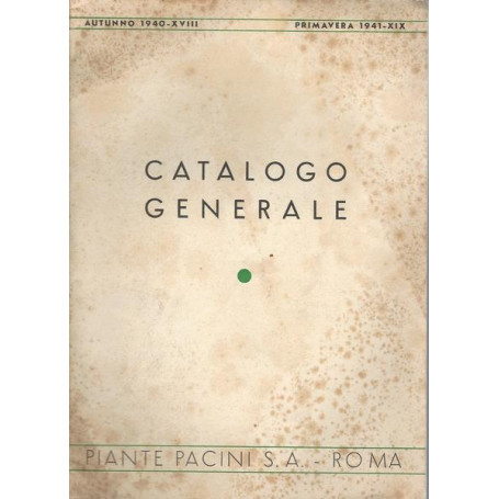 CATALOGO GENERALE PIANTE PACINI S.A. - ROMA