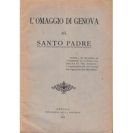 L'omaggio di Genova al Santo Padre