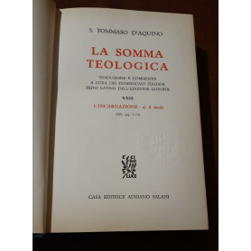 La somma teologica S.tommaso D'Aquino L'Incarnazione volume XXIII