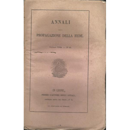 ANNALI DELLA PROPAGAZIONE DELLA FEDE 1844