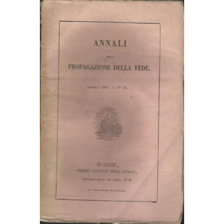 ANNALI DELLA PROPAGAZIONE DELLA FEDE 1845
