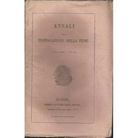 ANNALI DELLA PROPAGAZIONE DELLA FEDE 1846