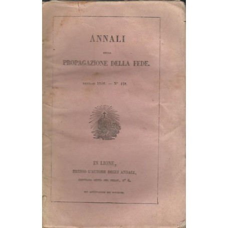ANNALI DELLA PROPAGAZIONE DELLA FEDE 1850